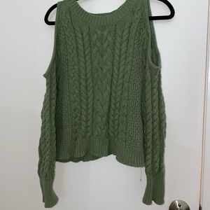 Green Crop Top Sweater